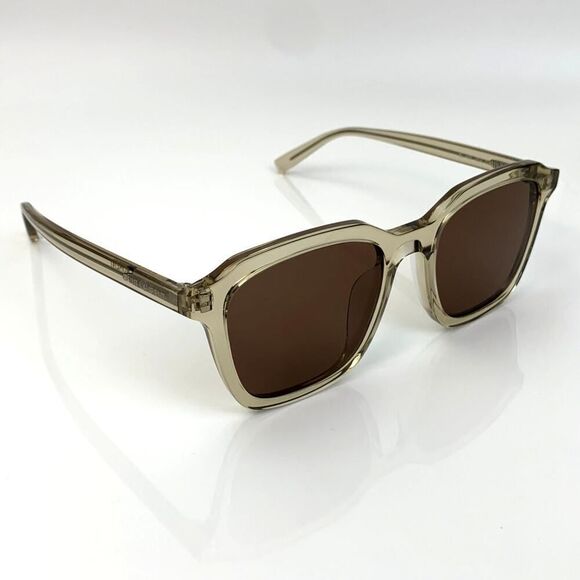 NEW SAINT LAURENT Sunglasses SL457 004 Yellow Brown Unisex Authentic - Picture 5 of 10